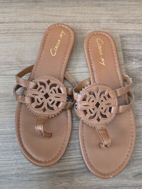 Circus by Sam Edelman Cognac Braided Sandal Flats